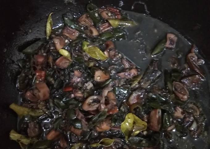 Cumi Asin Kuah Hitam Cabe Ijo