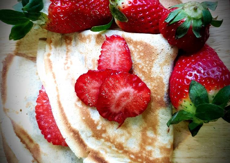 Crepes de chocolate y fresones