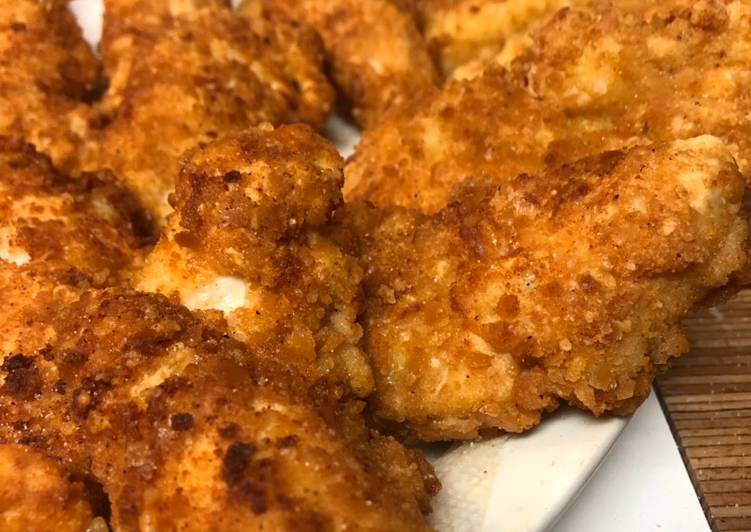 Steps to Make Quick Cracker fried chicken tenders