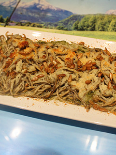 Una foto de Gulas gratinadas con semillas de girasol