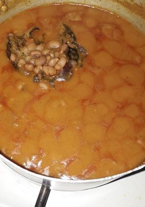 A picture of Oloyin beans with dryfish.