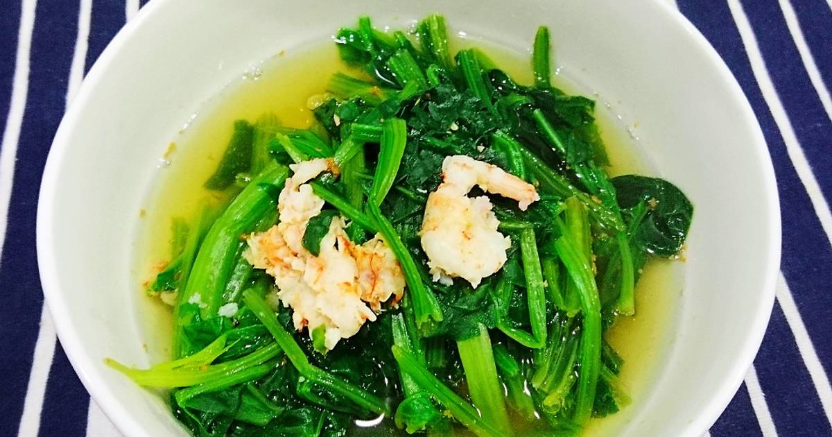 Cách Làm Món Canh cải bó xôi nấu tôm của QUÂN NGUYỄN - Cookpad