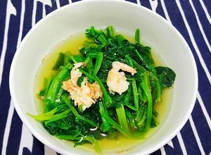 Hình của món Canh cải bó xôi nấu tôm.