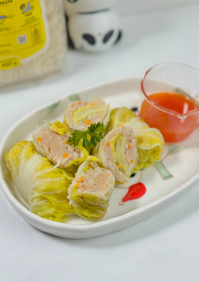 Foto resep Sawi Gulung Bihun Ayam