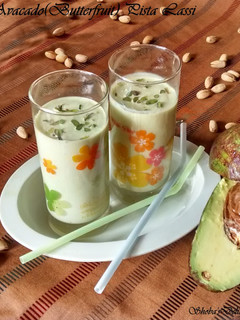 A picture of Avacado(butterfruit) Pista Lassi.
