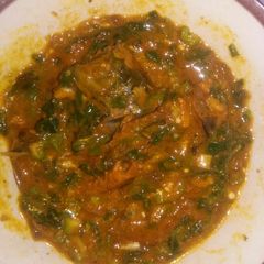 A picture of Okra nd ogbono soup.