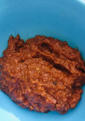 A picture of Lal mirch ki chutney.