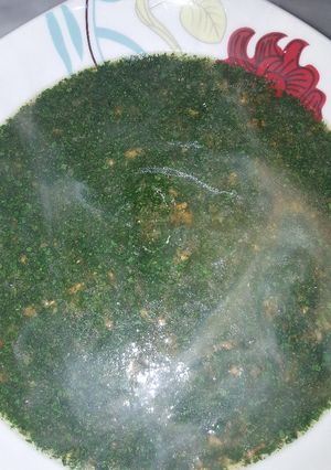 صورة لوصفة ملوخية خضره