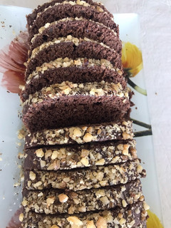 Una foto de Budín navideño de chocolate y nueces