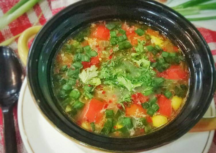 Recipe of Quick Barley and Vegetables soup