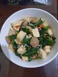 Tumis tahu putih toge baso sosin