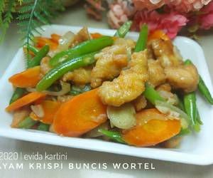 Resep Mudah Ayam Krispi Buncis Wortel Nikmat Lezat