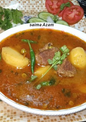 A picture of Aloo matar gosht😋آلو مٹر گوشت😋.
