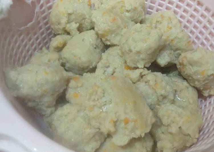 Bakso daging sapi wortel buat si bocil