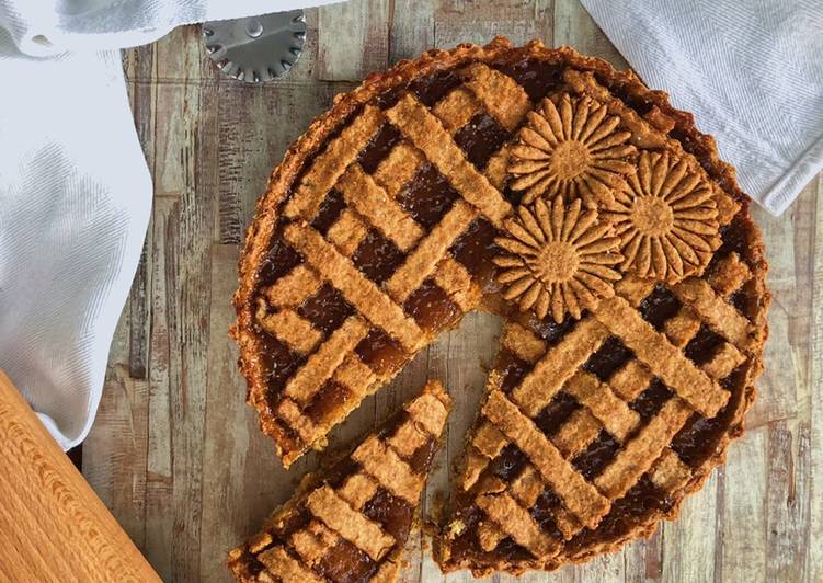 Crostata integrale con marmellata di fichi