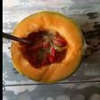 Melon au poivrons piment et sauce citronnée