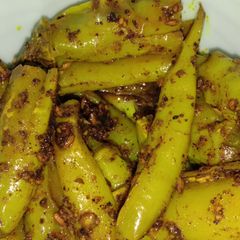 A picture of Green Chilli Pickle.