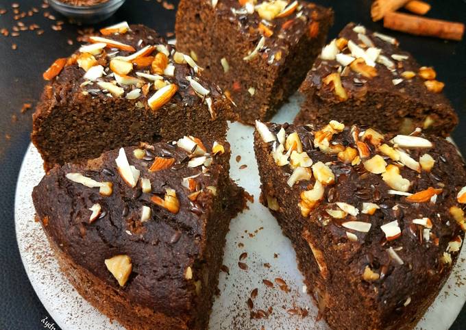 Flaxseeds Banana Coco Cake