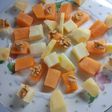 Ensalada de melón, queso, manzanas y nueces