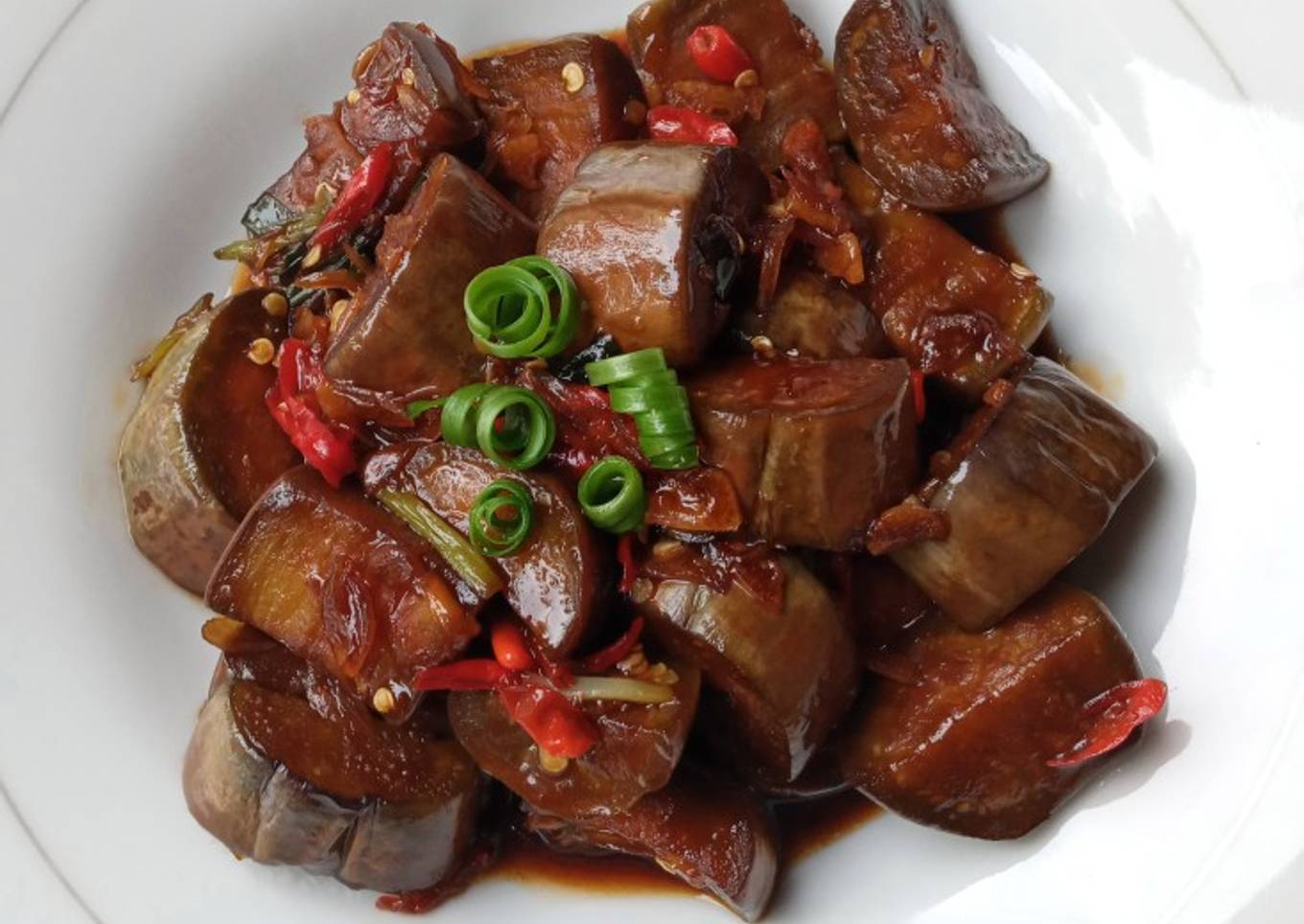 Terung Masak Kecap Saus Tiram Pedas