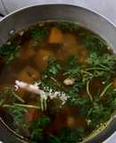 Bí đỏ nấu canh thịt