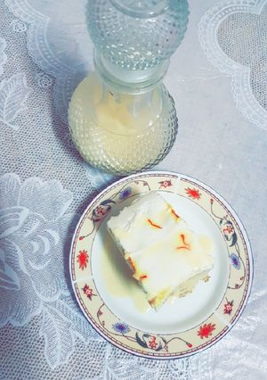 صورة لوصفة كيكة الحليب بالزعفران