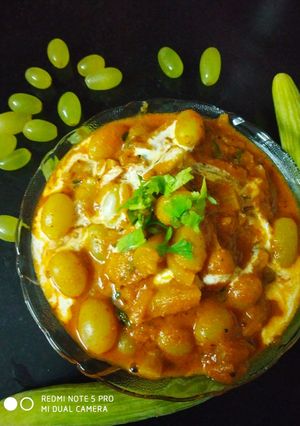 A picture of Angoor kakdi ki sabji.