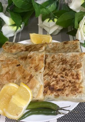 صورة لوصفة مطبق باللحم والكراث