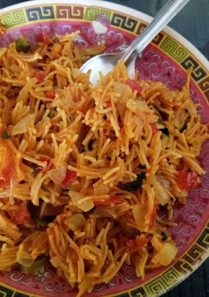 A picture of Vermicelli upma.