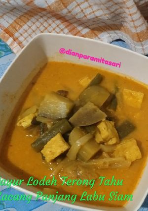 Foto resep Sayur Lodeh Terong Tahu Kacang Panjang Labu Siam
