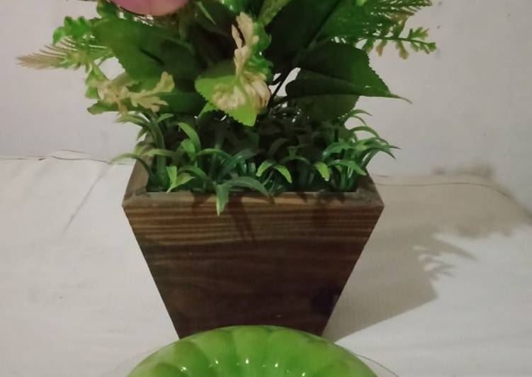 Puding chocolatos macha latte