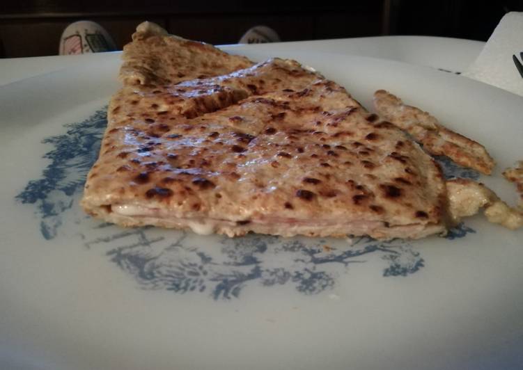 Crepe integral con tòfona y pistachos con queso de cabra 🦃 🐑