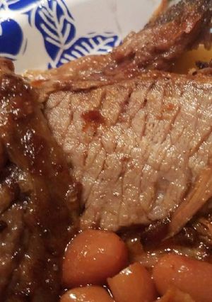 A picture of Tommie's roasted oven brisket.