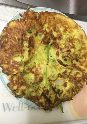 Hình của món Bánh bí kiểu Hàn (호박부침개).