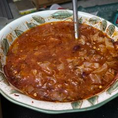 A picture of Cabbage Beef Soup.