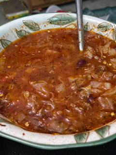 A picture of Cabbage Beef Soup.