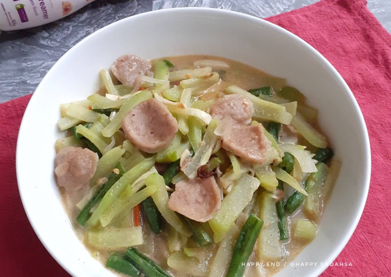 Tumis Labu Siam Bakso
