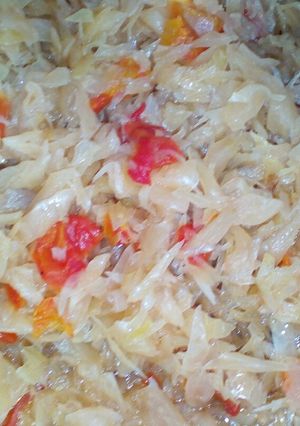 A picture of Steamed fried cabbage.