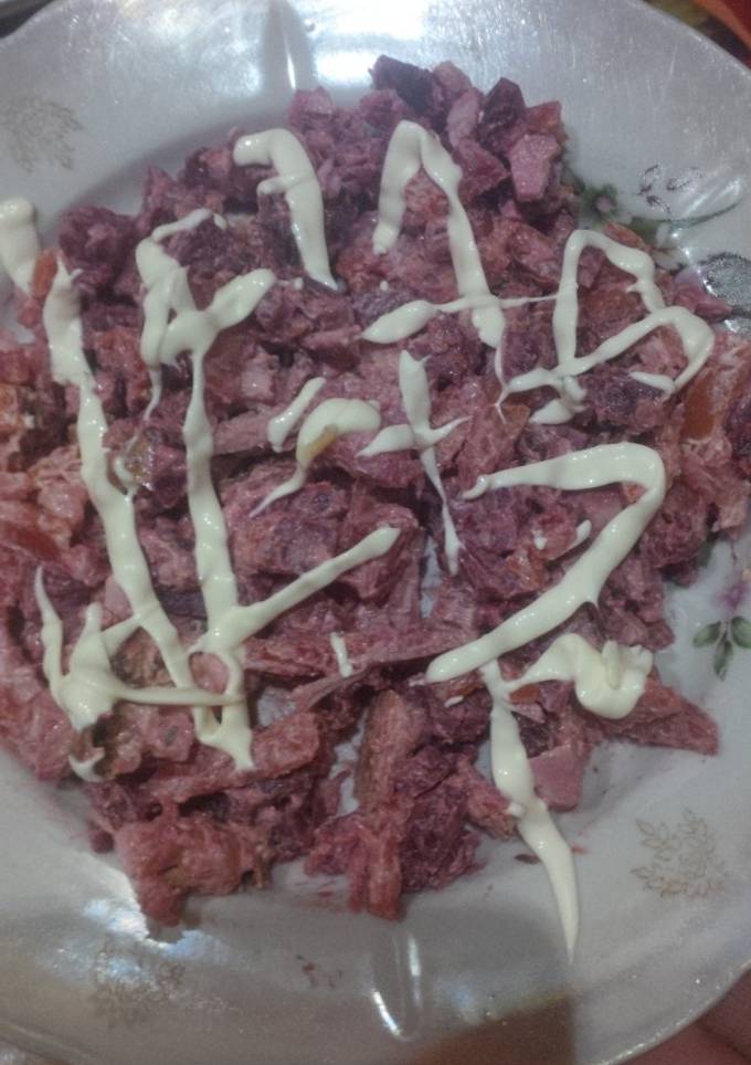 Салат ПП свекла с курицей
