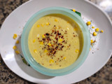 Roasted corn garlic soup
