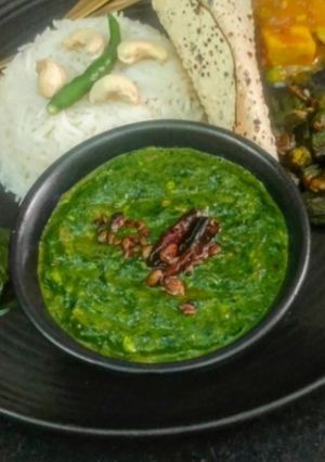 A picture of Lasooni Palak.