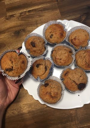 Csokis banános muffin 🍌 recept fotója