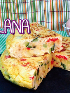 Una foto de Tortilla con verduras de mi abuela
