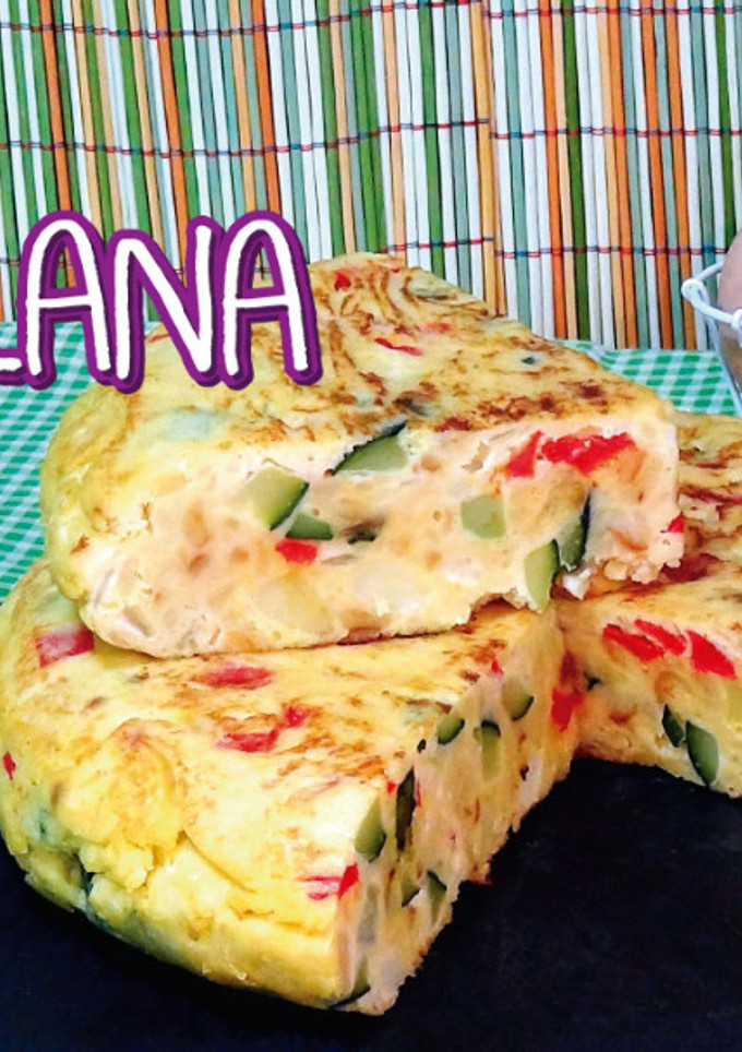Una foto de Tortilla con verduras de mi abuela