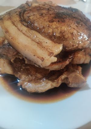 A picture of Balsamic Glazed Brined Pork Chops.