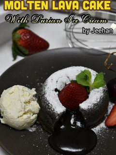 Foto resep Molten Lava Cake with Durian Ice Cream