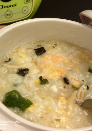 晚上煮~白天吃~『吻仔魚海帶粥』 的食譜成品照片