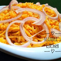 A picture of Rice and spaghetti jollof.