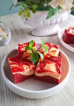 Foto resep Red Velvet Marble Cheesecake