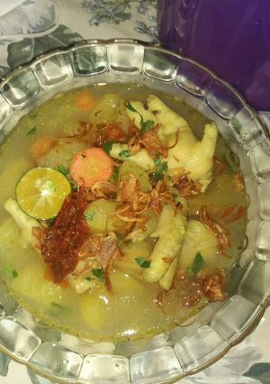 Foto resep Sop singkong ceker kuning ala ku